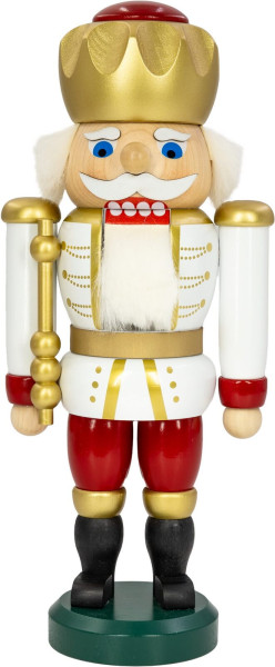 Nutcracker Exclusive King, white – red, 25 cm by Seiffener Volkskunst eG