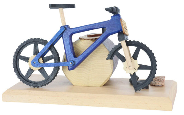 Smoking man - Smoking bike EBM Crashbike, blue by Gerd Hofmann_1