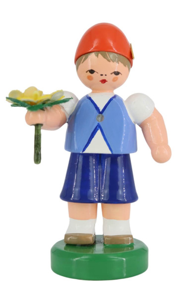 Miniature flower child - boy, blue/orange by Figurenland Uhlig GmbH_1