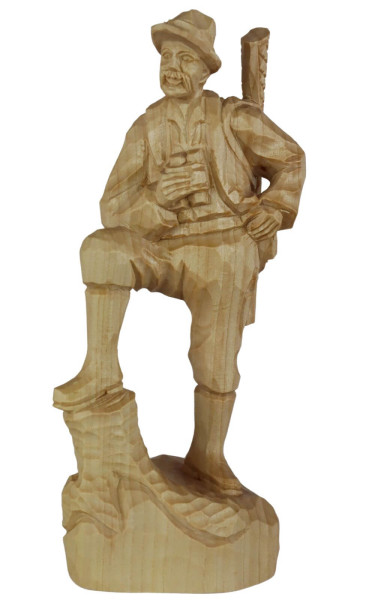 Forester, natural, 16 cm, carved by Schnitzkunst aus dem Erzgebirge