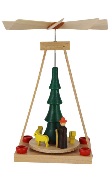 Weihnachtspyramide - Wärmespiel Schäfer, 14 cm, farbig von Spielwarenmacher Günther