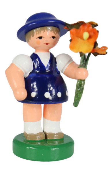 Miniatur Blumenmädchen, dunkelblau von Figurenland Uhlig GmbH_2