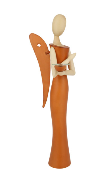 Angel - Sternkopf Pure Nature, standing, 25 cm by Holzkunst Gahlenz_1